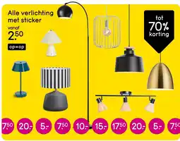 Leen Bakker Alle verlichting met sticker aanbieding