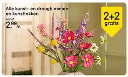 Leen Bakker Alle kunst en droogbloemen en kunsttakken aanbieding