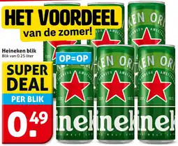 Hoogvliet Heineken blik aanbieding