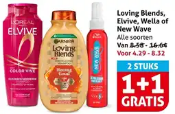 Hoogvliet Loving Blends, Elvive, Wella of New Wave aanbieding