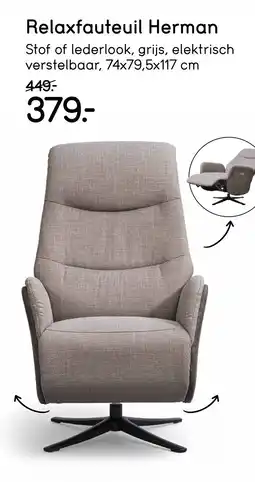 Leen Bakker Relaxfauteuil herman aanbieding