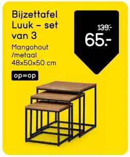 Leen Bakker Bijzettafel luuk aanbieding
