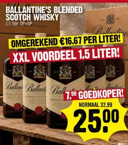 Super Dirck 3 Ballantine's blended scotch whisky aanbieding
