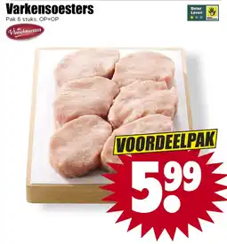 Dirk de Vleeschmeesters Varkensoesters aanbieding