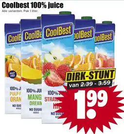 Dirk Coolbest 100% juice aanbieding