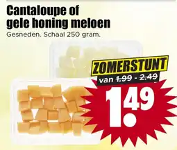 Dirk Cantaloupe of gele honing meloen aanbieding