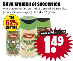 Dirk Silvo kruiden of specerijen aanbieding