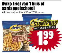 Dirk Aviko Friet van 't huis of aardappelschotel aanbieding