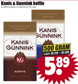 Dirk Kanis Gunnink koffie aanbieding