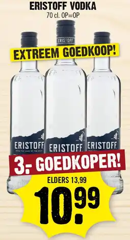 Dirk Eristoff vodka aanbieding