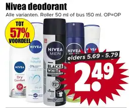 Dirk Nivea deodorant aanbieding