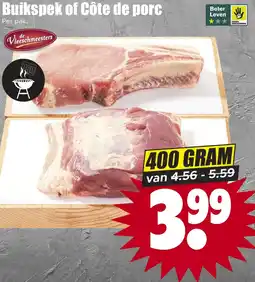 Dirk de Vleeschmeesters Buikspek of Côte de porc aanbieding