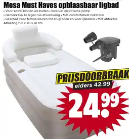 Dirk Mesa Must Haves opblaasbaar ligbad aanbieding