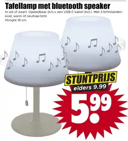 Dirk Tafellamp met bluetooth speaker aanbieding