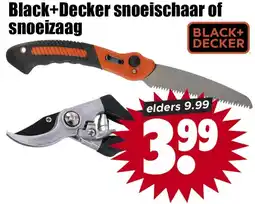 Dirk Black+Decker snoeischaar of snoeizaag aanbieding