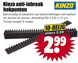 Dirk Kinzo anti-inbraak hekpunten aanbieding