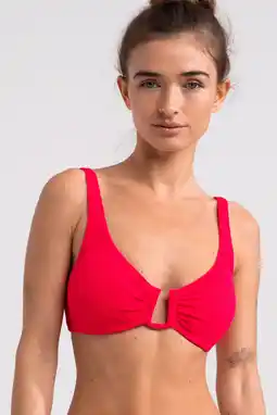 Wehkamp Sam Friday voorgevormde push-up bikinitop Swash koraalrood aanbieding