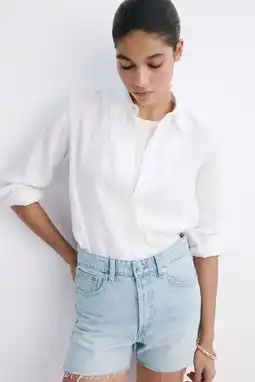 Wehkamp Mango straight leg denim short - lichtblauw aanbieding