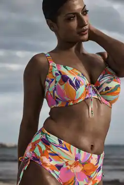 Wehkamp PrimaDonna niet-voorgevormde beugel bikinitop Varadeo rood/oranje/turquoise aanbieding