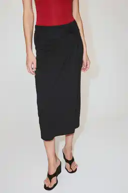 Wehkamp Mango viscose midi rok - zwart aanbieding