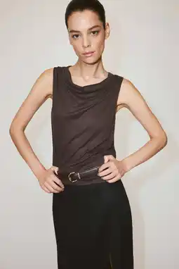 Wehkamp Mango linnen top - bruin aanbieding