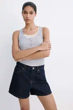 Wehkamp Mango regular fit denim short - donkerblauw aanbieding