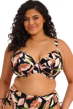Wehkamp Elomi niet-voorgevormde beugel bikinitop Ocean Avenue zwart/multi aanbieding