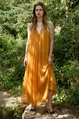 Wehkamp Mango maxi jurk - oranje aanbieding