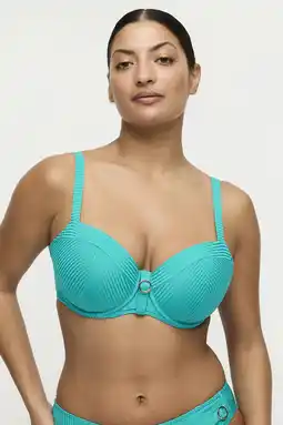 Wehkamp PrimaDonna Twist voorgevormde beugel bikinitop Delray turquoise aanbieding