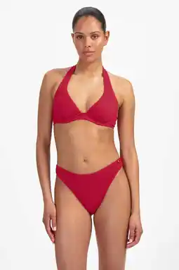 Wehkamp Beachlife brazilian bikinibroekje met textuur rood aanbieding
