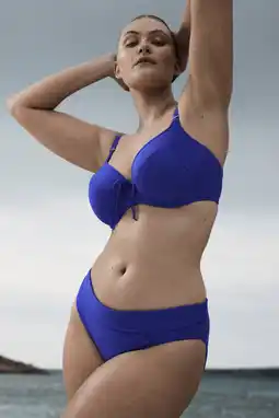Wehkamp PrimaDonna Twist omslag bikinibroekje Mantas blauw aanbieding
