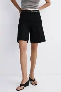 Wehkamp Mango straight leg denim short - zwart aanbieding