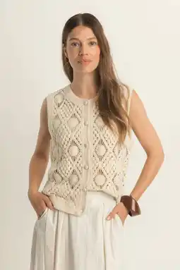 Wehkamp Expresso vest crème aanbieding