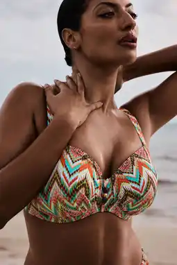 Wehkamp PrimaDonna niet-voorgevormde beugel bikinitopje Tubou oranje/multi aanbieding