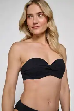 Wehkamp ten Cate Beach TC WOW voorgevormde strapless bandeau bikinitop zwart aanbieding
