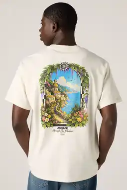 Wehkamp Levi's relaxed T-shirt met backprint ecru aanbieding