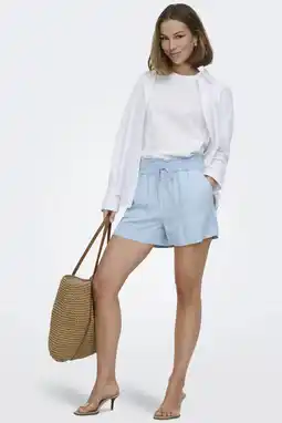 Wehkamp ONLY highwaist casual short light blue denim aanbieding