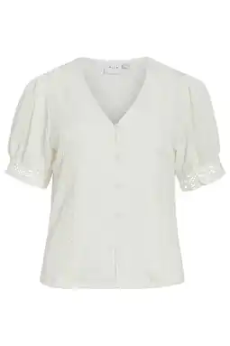 Wehkamp VILA blouse broderie ecru aanbieding