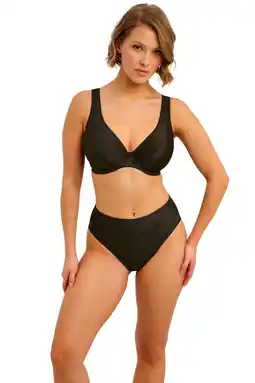 Wehkamp Freya high waist bikinibroekje Arizona Wave met lurex zwart aanbieding