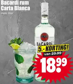 Dirk Bacardi rum Carta Blanca aanbieding