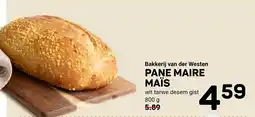 Ekoplaza Bakkerij van der Westen PANE MAIRE MAÏS aanbieding