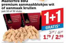 Coop Masterfire BBQ premium aanmaakblokjes wit of aanmaak krullen aanbieding
