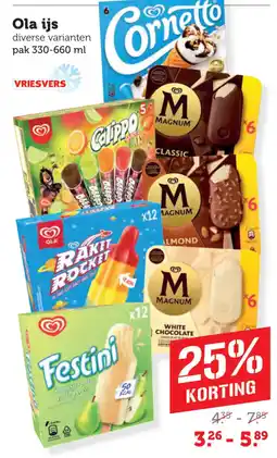 Coop Ola ijs aanbieding