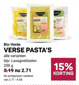 Ekoplaza Bio-Verde verse pasta's aanbieding