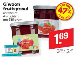Coop G'woon fruitspread aanbieding