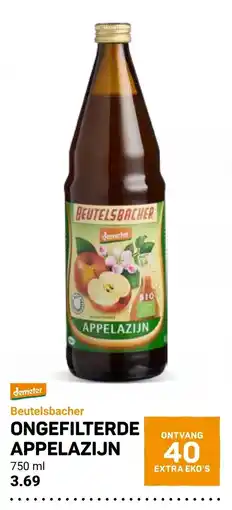 Ekoplaza Beutelsbacher ongefilterde appelazijn aanbieding