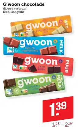 Coop G'woon chocolade aanbieding