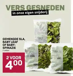 Ekoplaza gemengde sla, baby leaf of baby-spinazie aanbieding