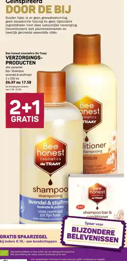 Ekoplaza Bee honest cosmetics de traay shampoo & conditioner aanbieding