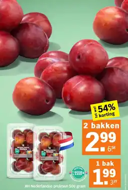 Albert Heijn AH Nederlandse pruimen aanbieding